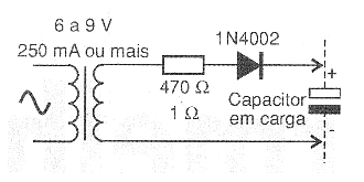 Figura 6 - Circuito para cargar un capacitor.
