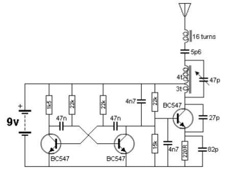 Transmisor Modulado de 27 MHz 
