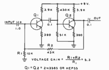 Paso RC de dos transistores 

