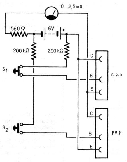 Probador simple de transistores I 
