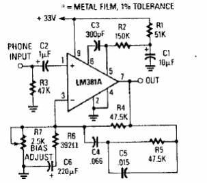 Preamplificador para cápsula magnética 
