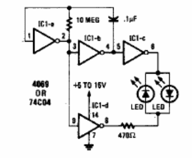 Doble luz intermitente con LED CMOS
