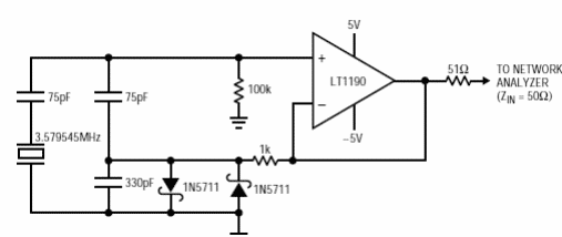 Oscilador Collpits de alta frecuencia LT1190
