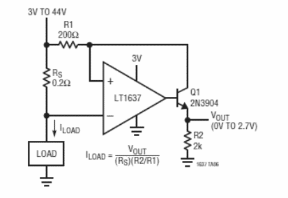 Sensor de corriente con LTC637 
