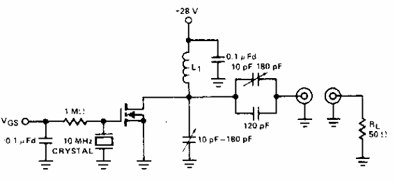 Oscilador de cristal de 10 MHz 
