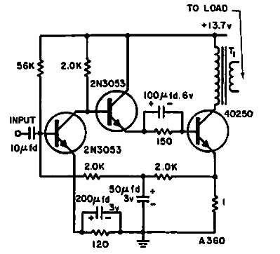 Paso de potencia para 12 V 
