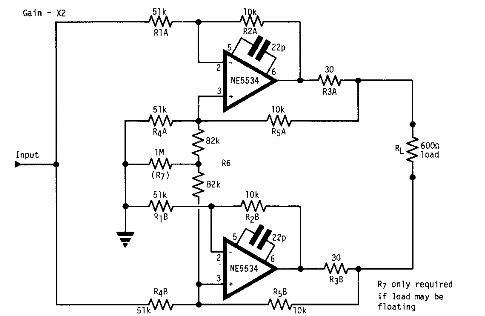 Driver de línea de 600 ohms
