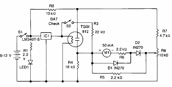 Detector de gas y vapor 
