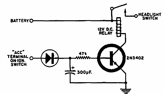 Relé de retraso de faros
