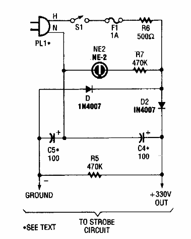 Fuente de alimentación de 330 V 
