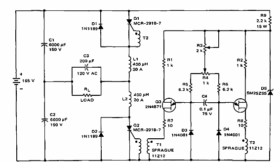 Inversor para 120 V con 800 W 
