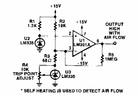 Detector de flujo de aire 
