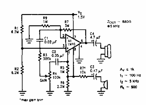 Amplificador de micrófono LM10 
