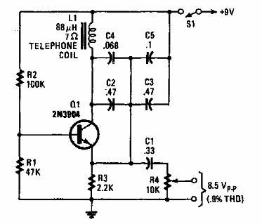 Oscilador de audio simple
