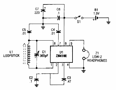 Radio AM simple ZN416E 
