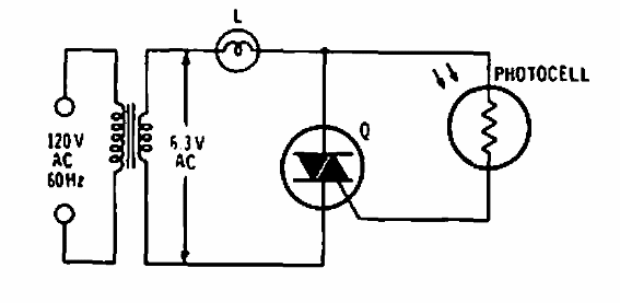 Fotocontrol por triac para 6 V 
