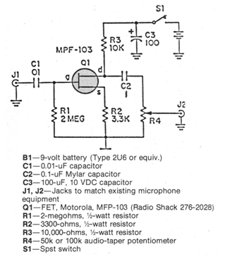 Amplificador de micrófono 
