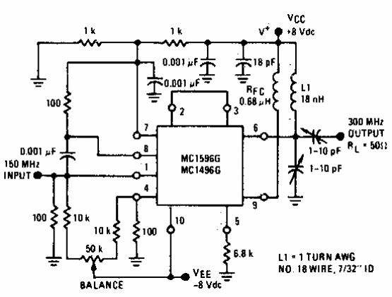 Doblador de 150 a 300 MHz 
