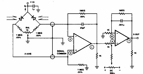 Detector fotoconductor de cuatro cuadrantes
