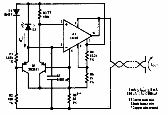 Sensor de luz logarítmico 
