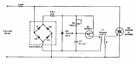 Control de 800 W con triac 
