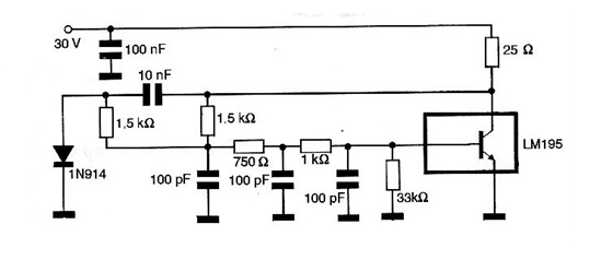 Oscilador de potencia de 1 MHz 
