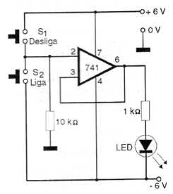 Biestable manual con el 741 
