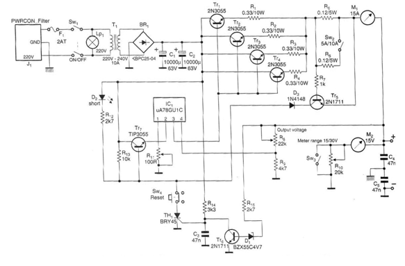 Fuente de alimentación robusta de 5 a 30 V x 10 A 
