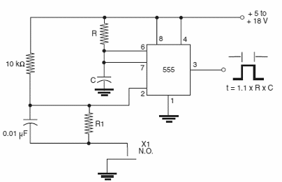 Debouncer con el 555 CB11564E CIR17908S
