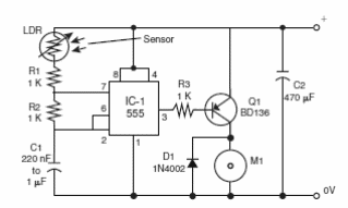 Fotocontrol de motor DC PWM 
