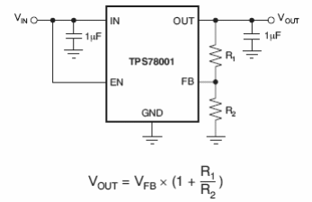 LDO de 150 mA con el TPS80 de Texas Instruments 
