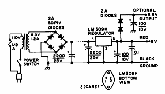 5 V x 1 A con LM309K 
