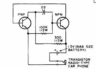 Oscilador de prueba de transistor 
