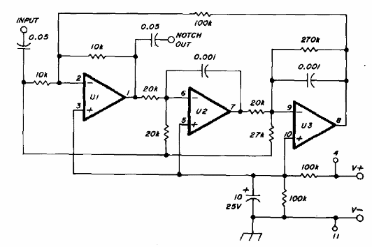 Filtro de rechazo de 3 kHz 
