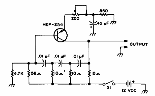 Oscilador sinusoidal de 800 Hz 
