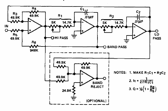 Filtro de paso de banda de 1 kHz 
