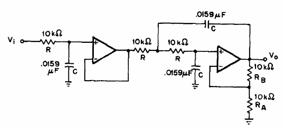 Filtro de paso bajo de tercer orden a 1 kHz con el 741 
