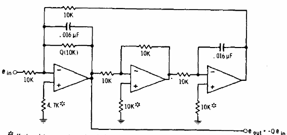 Filtro de paso bajo biquad a 1 kHz con 741 
