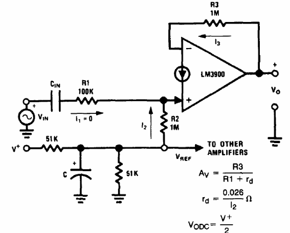 Amplificador de CA con el LM3900
