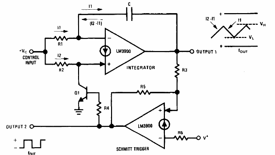 Oscilador controlado por tensión LM3900 
