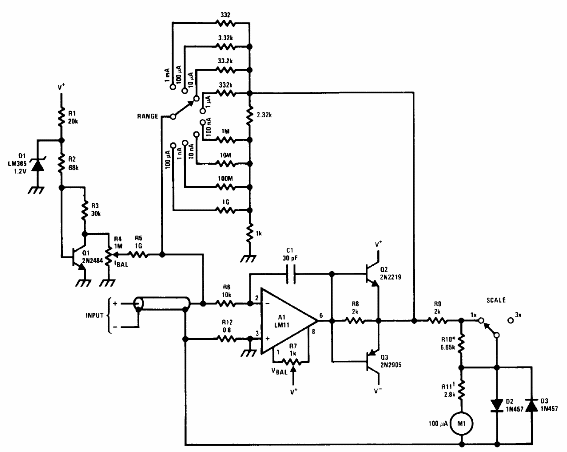 Amperímetro con LM11 
