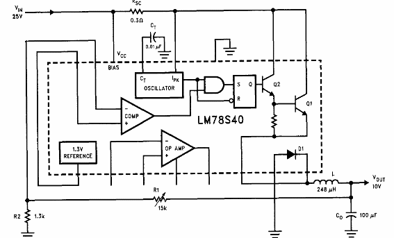 Regulador reductor con LM78S40 
