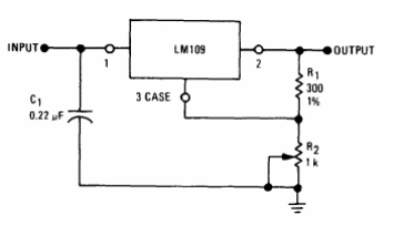 1 A Fuente ajustable con LM109 
