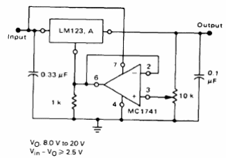 Regulador Regulable LM123 de 3 A 
