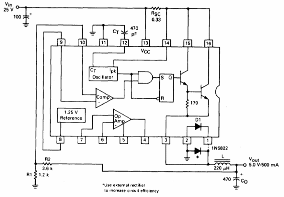 Convertidor reductor con uA78s40 
