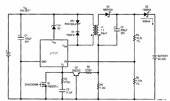 Cargador de batería LT1171 
