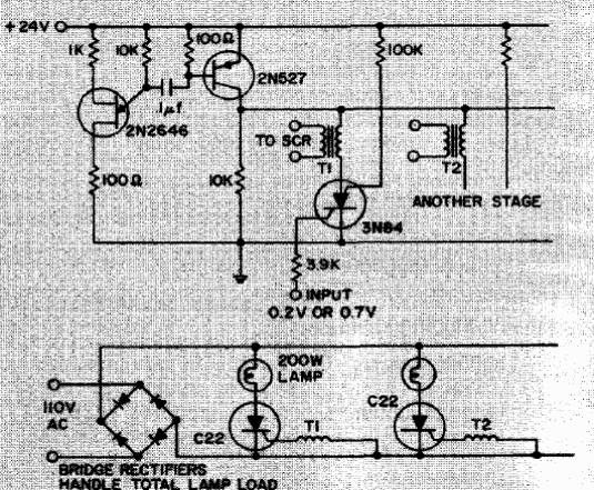 Registro de desplazamiento para lámparas de 110 V 
