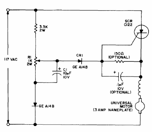 Control de motor universal para 3 A 
