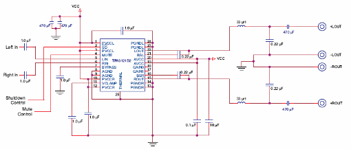 Amplificador de audio estéreo de clase D de 15 W 
