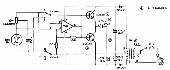 Alarma de luz con 741 
